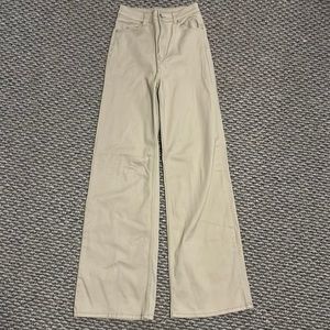 H&M khaki wide leg pant